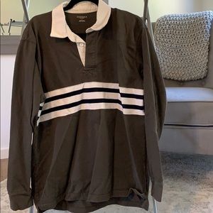 Green and Navy Striped Sonoma Rugby Shirt